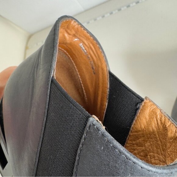 REVOLVE Jeffrey Campbell Black Duval Soft Smooth Leather Ankle Bootie Size 7 - Picture 7 of 11